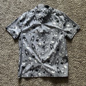 Disney Villains Short Sleeve Button-down Shirt - Size M
